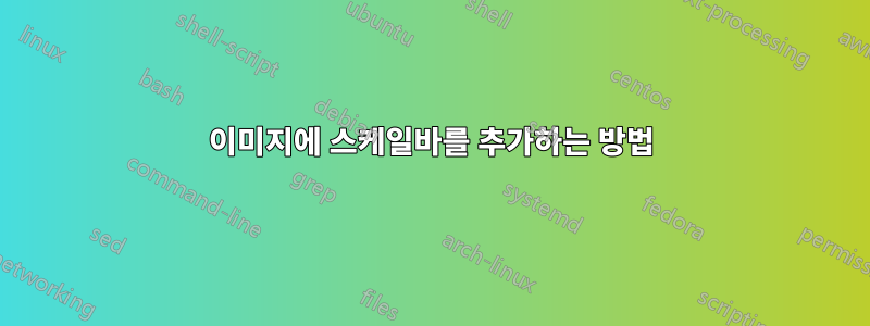 이미지에 스케일바를 추가하는 방법