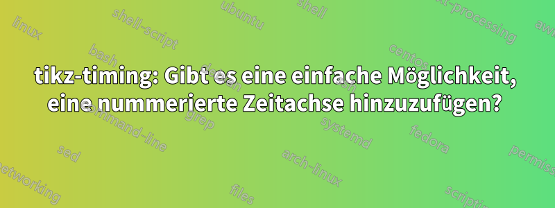 tikz-timing: Gibt es eine einfache Möglichkeit, eine nummerierte Zeitachse hinzuzufügen?
