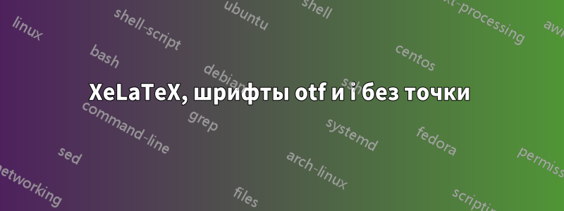 XeLaTeX, шрифты otf и i без точки