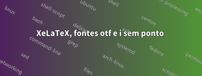 XeLaTeX, fontes otf e i sem ponto