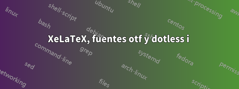 XeLaTeX, fuentes otf y dotless i