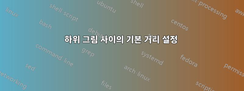 하위 그림 사이의 기본 거리 설정