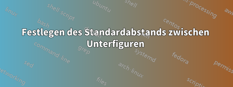 Festlegen des Standardabstands zwischen Unterfiguren
