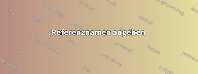 Referenznamen angeben