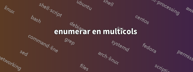 enumerar en multicols