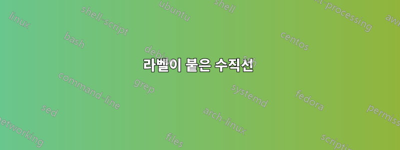 라벨이 붙은 수직선