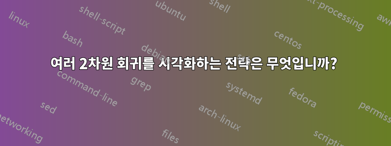 여러 2차원 회귀를 시각화하는 전략은 무엇입니까?