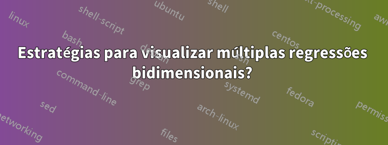 Estratégias para visualizar múltiplas regressões bidimensionais?