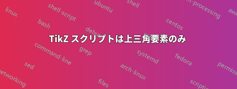 TikZ スクリプトは上三角要素のみ