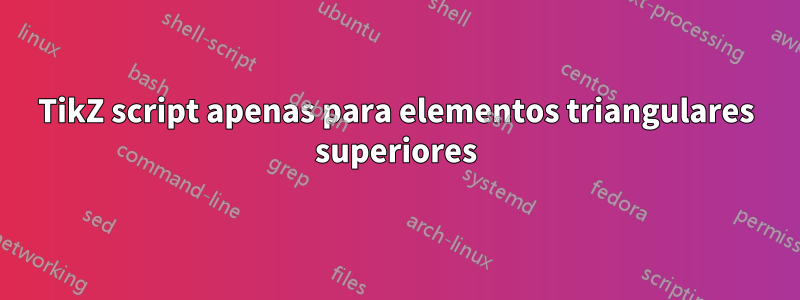 TikZ script apenas para elementos triangulares superiores