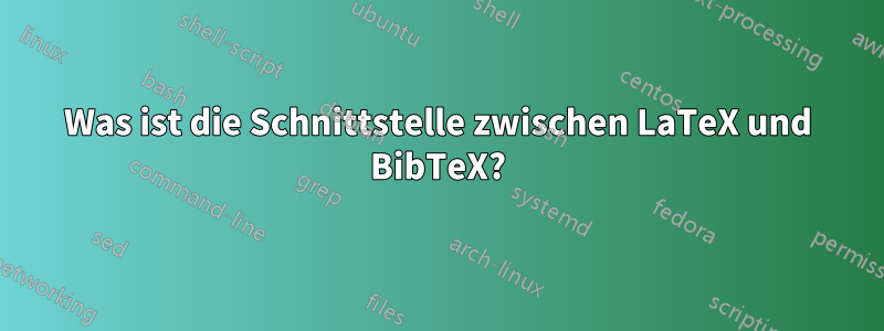 Was ist die Schnittstelle zwischen LaTeX und BibTeX?