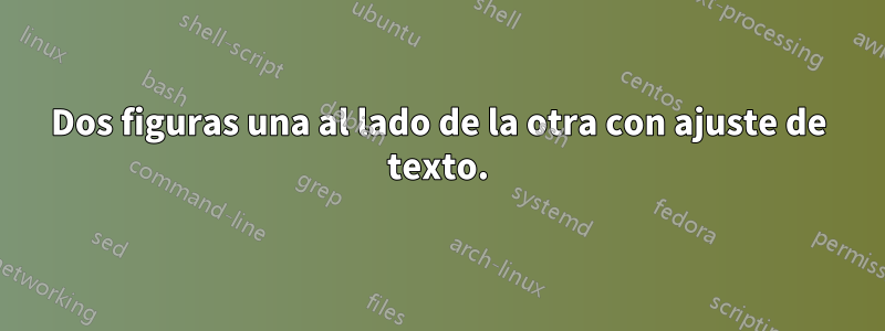 Dos figuras una al lado de la otra con ajuste de texto.