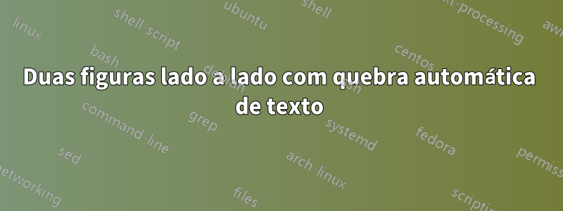 Duas figuras lado a lado com quebra automática de texto