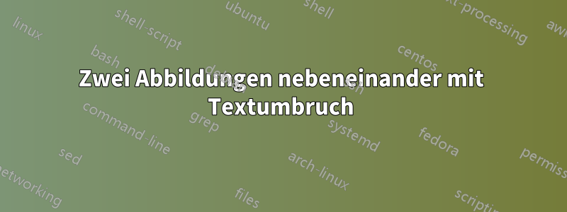 Zwei Abbildungen nebeneinander mit Textumbruch