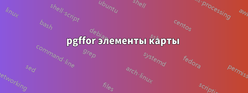 pgffor элементы карты