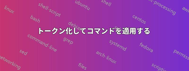 トークン化してコマンドを適用する