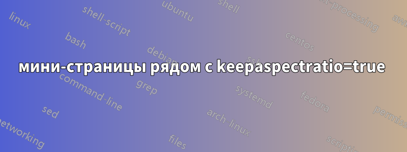 мини-страницы рядом с keepaspectratio=true