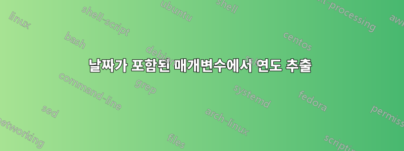 날짜가 포함된 매개변수에서 연도 추출