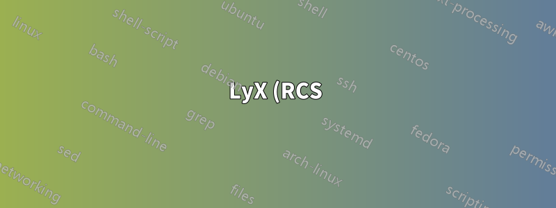 LyX (RCS) の「リポジトリバージョンに戻す」は元に戻せますか?