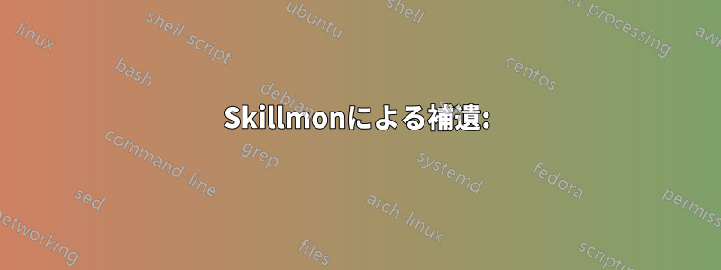 Skillmonによる補遺: