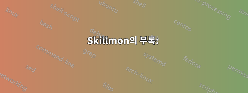 Skillmon의 부록: