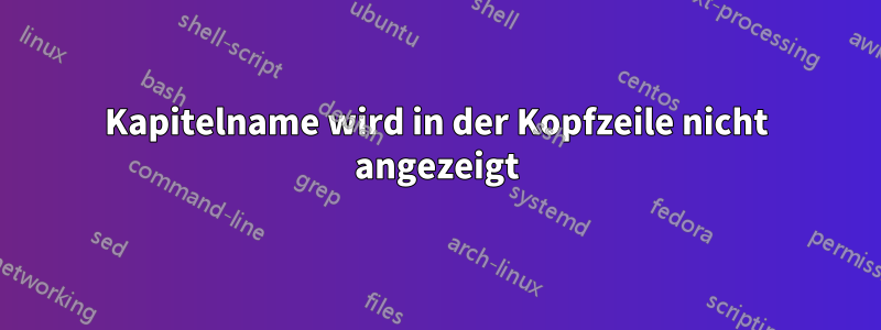 Kapitelname wird in der Kopfzeile nicht angezeigt