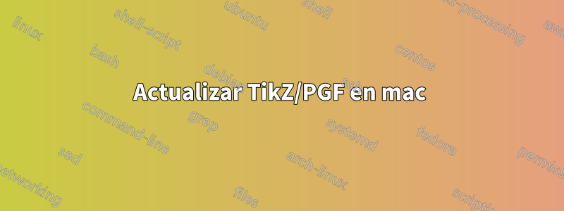 Actualizar TikZ/PGF en mac