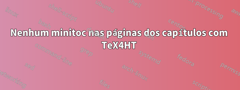 Nenhum minitoc nas páginas dos capítulos com TeX4HT