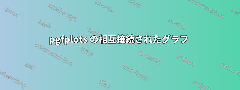 pgfplots の相互接続されたグラフ