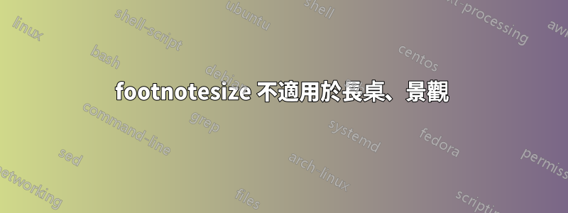 footnotesize 不適用於長桌、景觀