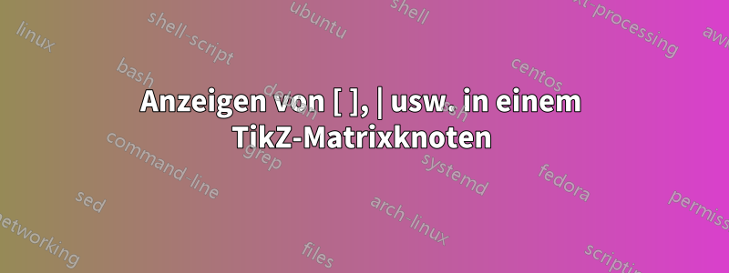 Anzeigen von [ ], | usw. in einem TikZ-Matrixknoten