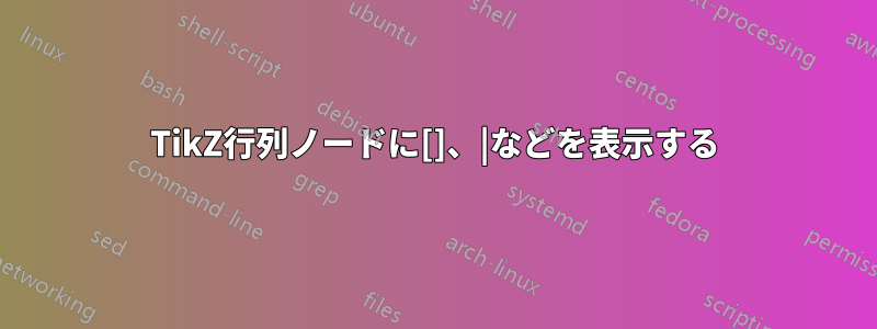 TikZ行列ノードに[]、|などを表示する