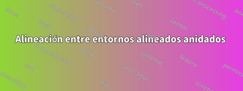 Alineación entre entornos alineados anidados