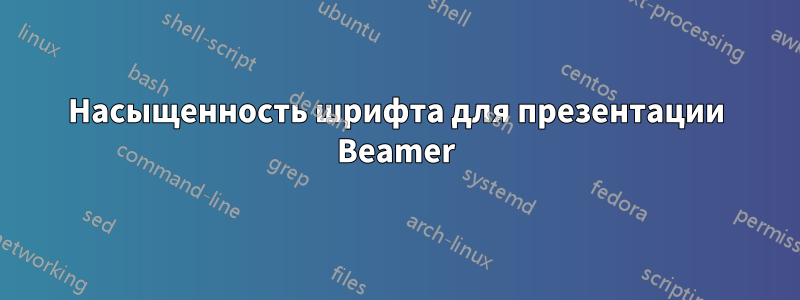 Насыщенность шрифта для презентации Beamer