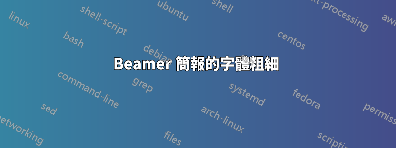 Beamer 簡報的字體粗細