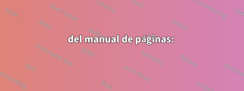 del manual de páginas: