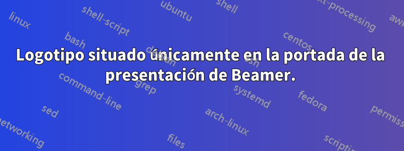 Logotipo situado únicamente en la portada de la presentación de Beamer.