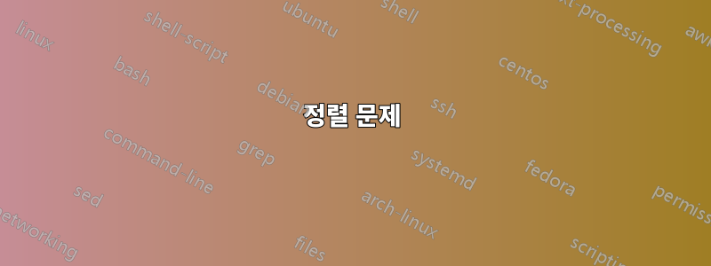 정렬 문제