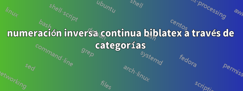 numeración inversa continua biblatex a través de categorías