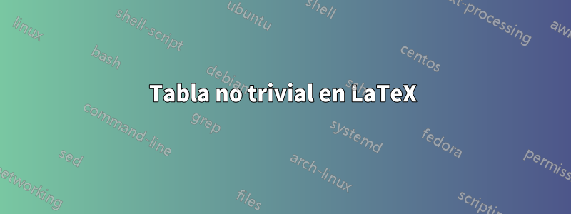 Tabla no trivial en LaTeX