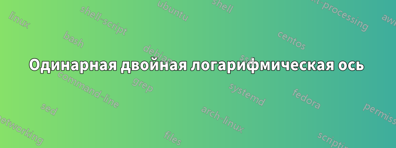 Одинарная двойная логарифмическая ось