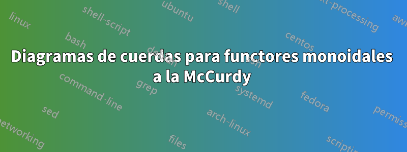 Diagramas de cuerdas para functores monoidales a la McCurdy