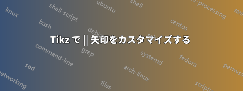 Tikz で || 矢印をカスタマイズする