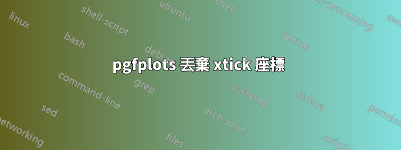 pgfplots 丟棄 xtick 座標