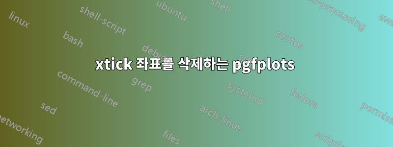 xtick 좌표를 삭제하는 pgfplots