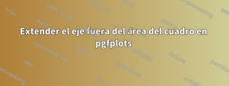 Extender el eje fuera del área del cuadro en pgfplots