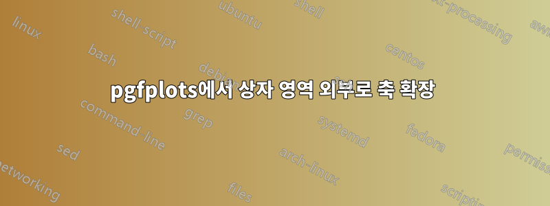 pgfplots에서 상자 영역 외부로 축 확장