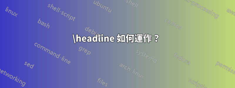 \headline 如何運作？