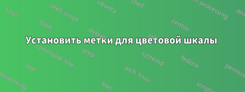 Установить метки для цветовой шкалы