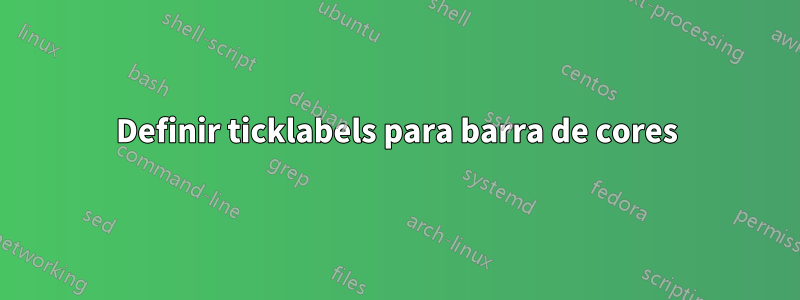 Definir ticklabels para barra de cores